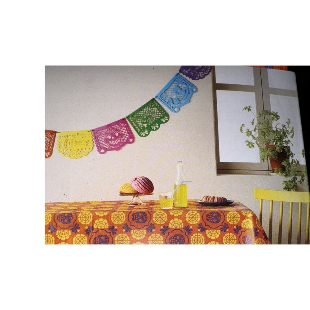Target‎ Calavera Vinyl Tablecloth 60x84 Día de Muertos Sugar Skull NEW